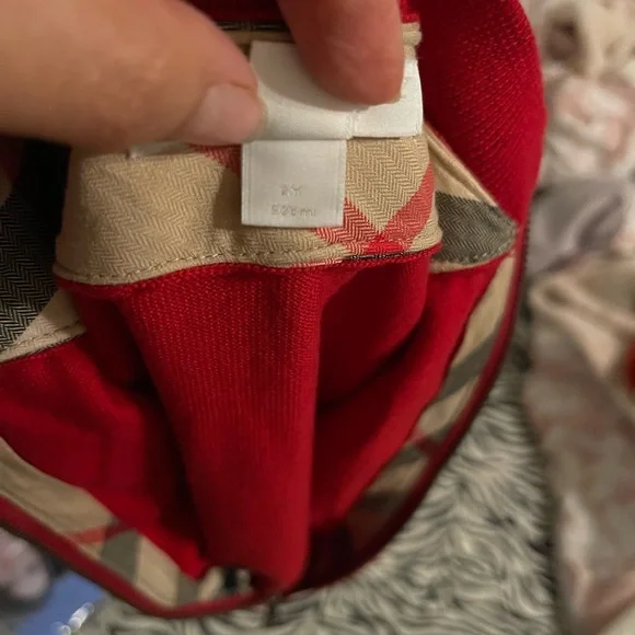 Authentic BURBERRY Plaid Sweater Cardigan - toddler 2Y - Picture 6 of 9